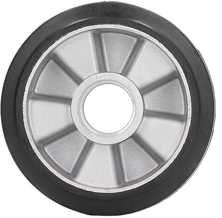 Mavaol Ruota in Gomma per Carichi Pesanti, capacità di Carico di 5.500 libbre, in Acciaio Inossidabile, Cuscinetto 6204, per Transpallet, Carrelli Elevatori, Tosaerba, Rimorchi,