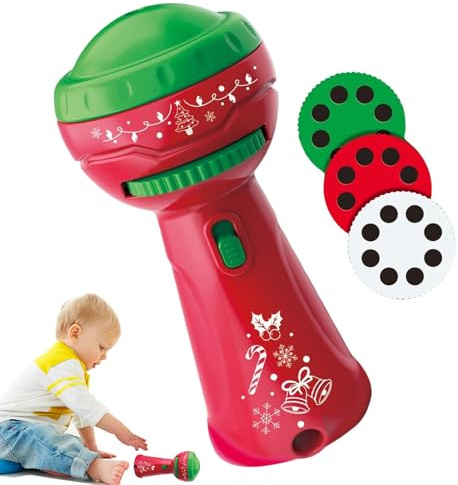 Christmas Flashlight Projector, 24 Patterns Projector Lights, Christmas Slide Projector Torch Projection Light for Girls Boys Night Light Christmas Partys