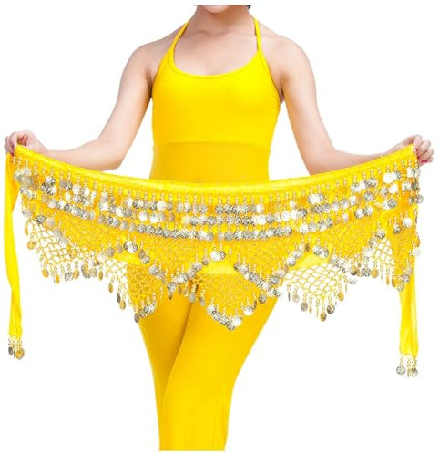 Generisch Bauchtanz Kostüm Hüfttuch, Bauchtanz-Hüftschal, Bauchtanz-Hüftschal für Frauen, Bauchtanzschal Indischer Tanzgürtel Bauchtanzrock für Festival, Shows, Party