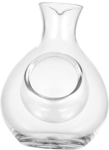 BEBEMOKO Dispensador De Vino Cristal Licorera 300ml Vidrio Transparente Para Bar y Restaurante Contenedor Para Vino Helado