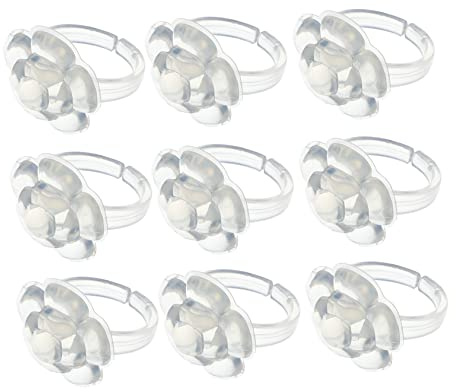SHERCHPRY 100piezas Muestras De Esmalte De Uñas Anillo Para Paletas De Decoración De Uñas Herramientas Para Decoración De Forma De Flor Paletas De Manicura Para De De Para De