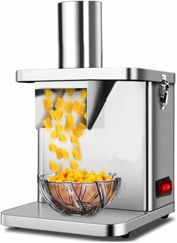 GFXYQPDNV 250 W Cubi Commerciali Tagliati, con Stampi da Tagliare A 6 Mm A Cubetti, Macchina per Taglierina Marrone per Frutta, Patate E Verdure in Acciaio Inossidabile