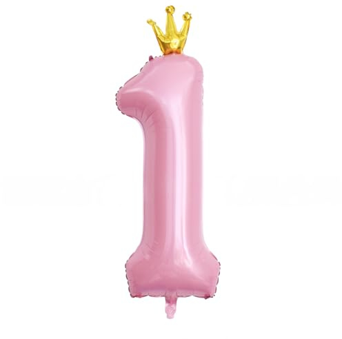 Alaoo Palloncino Numero, Palloncino Numero 1 D'rosa con Corona