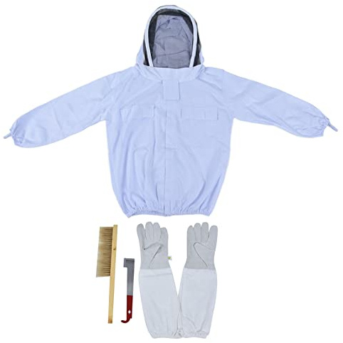 Cappello Apicoltura con Tuta Protettiva XXL e Guanti – Set Completo per Apicoltori, Tessuto Traspirante e Resistente - Protezione Totale e Comfort per Attività di Apicoltura