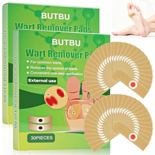BUTBU 60 Stück Hühneraugenringe, Hühneraugenpflaster, Warzenpflaster, Hühneraugen, Warzen, Corn Pads, warzenpflaster fussFußpflaster zur Hornhaut, Einfache Bedienung
