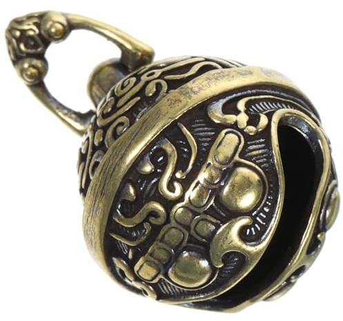 NUOBESTY Ciondolo Portachiavi in Ottone Vintage Campanella Ornamento Decorativo per Borsa e Zaino Accessorio Compatto e Resistente per Artigianato e Regalo Speciale