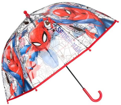 Sun City Spiderman Web Power Kinderregenschirm transparent ⌀72 cm