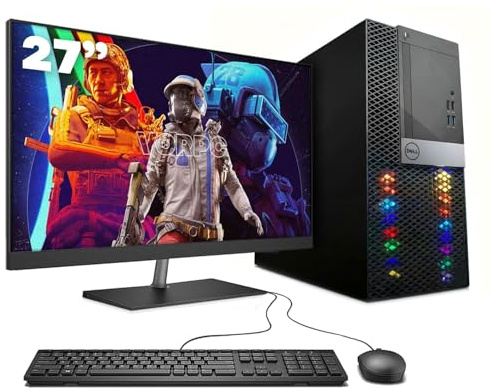 Dell 3050 Gaming / i7-6700 HD Graphics 4GB / 16GB DDR4 256GB SSD Windows 11 con Monitor 27 Teclado y ratón USB (Reacondicionado)