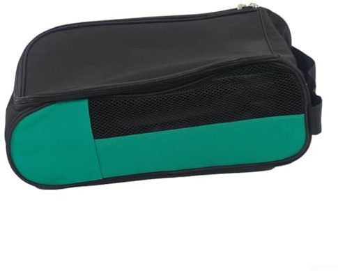 Wasserdichte Golf-Schuhtasche, tragbare Sportschuh-Tragetasche für Reisen, Laufen, Tennis, Fitnessschuhe, Oxford-Stoff, langlebige Konstruktion (grün)