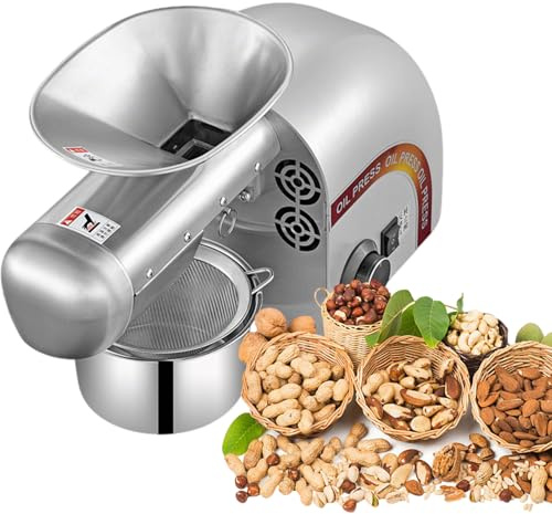 1800W Oil Press Machine for Home and Commercial Use, Nut Oil Extractor with Cold & Hot Press Function, Lower Noise, 13-19LBS/H Capacity Gold