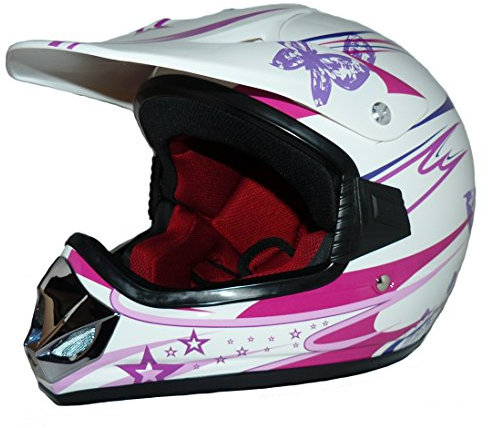 Protectwear Casco Cross Max Racing, Rosa, Talla XXXS
