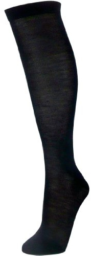 Calze leggere foderate in pura seta, taglie: da 35 a 45, Black, Medium UK 6-8 EUR 39-42
