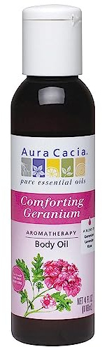 Aura Cacia, Aromatherapy Body Oil, Comforting Geranium, 4 fl oz (118 ml) by Aura Cacia