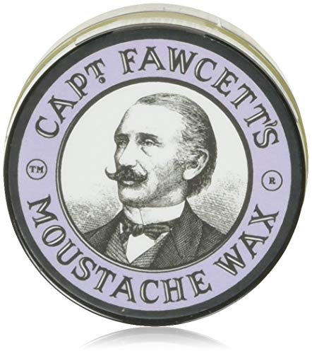 Captain Fawcett's Moustache Wax (Lavender Scent) & Folding Pocket Moustache Comb (CF.87T) Gift Set - Made in England by Captain Fawcett