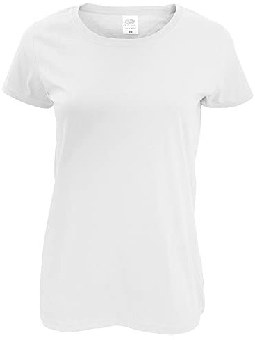Fruit of the Loom Womens/Ladies Short Sleeve Lady-Fit Original T-Shirt (M) (White)