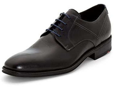 LLOYD Herren Schnürhalbschuhe Gala, Männer Businessschuhe,Derby,Normalweit,Freizeit,Men's,Man,Schnuerschuhe,Lace-up,Schwarz/Midnight,42 EU / 8 UK