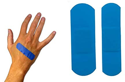 60 Blue Plasters Flexible Waterproof Cut Wound Bandage Band Aid Catering Cooking