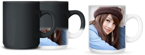 GIFART Tazza Magica Termosensibile Personalizzata - Personalizzabile con Foto, testo o logo - 325 ml - Idea Regalo