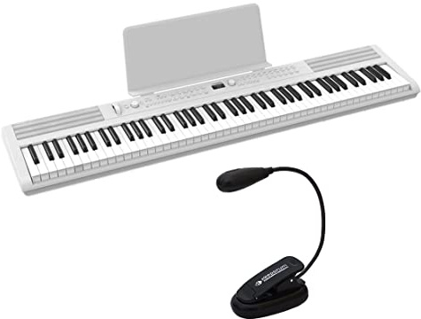 Artesia PE-88 Digitalpiano Weiss + keepdrum Notenpult-Leuchte