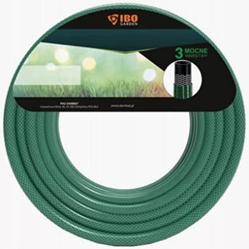 IBO Gartenschlauch 50 m hochwertigem Kreuzgewebe | Wasserschlauch 20 bar Berstdruck Schlauch | Garten Schlauch 3/4 Zoll | Gartenschlauch UV-Beständig ohne Knicken (3/4 -50m)
