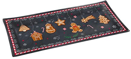EASY LIFE Teller aus hochwertigem Glas oben 36 x 17 cm Lebkuchen