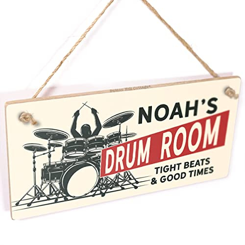 Personalised Drum Room Sign, Tight Beats Good Times | Sign for drummers bedroom