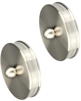 Jackson Woodturners Nickel Slim End Caps – Pair of 54mm Handrail End Caps for Staircases, Banisters & Railings