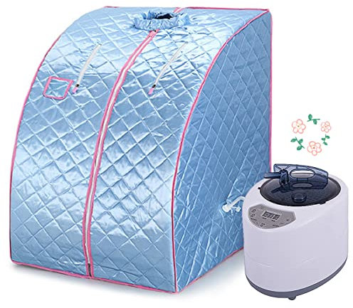 PortáTil Plegable En Casa Tienda De Vapor Sauna para SPA En Casa Sauna A Generador De Vapor -azul cielo-B