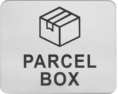 The Lord of the Tools Acryl-Paketetikett mit Selbstklebender Rückseite, Acryl Paketkasten Informationsschild, Lieferbox für Pakete, Tipps, Schild „Keine Verlorenen Waren Mehr“, Silber