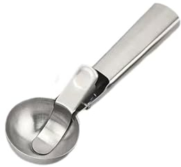 FYJL Paletta Gelato Cucchiaio for Gelato in Acciaio Inox a Doppio Uso, Cucchiaio for Frutta Multifunzionale, Forniture da Cucina Palline Gelato(Large)