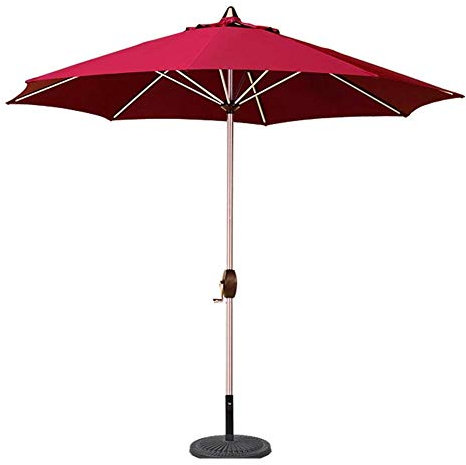 OWOHYG Ombrelloni da Tavolo da Giardino Portatili da 9' con 8 robuste Stecche, Perfetti per la Spiaggia all'aperto, Il Mercato di Eventi Commerciali, Il Campeggio, Il Lato pisci(Ft/270cm-Green)