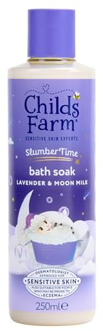 Childs Farm SlumberTime Sleep Bath Soak, Calming Lavender & Moon Milk | Soothing & Hydrating | Suitable for Newborns with Dry, Sensitive Skin, 250ml