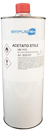 SIMPLETEK - Acetato de Etilo 1L para resinas sintéticas acrílicas de poliestireno restauración