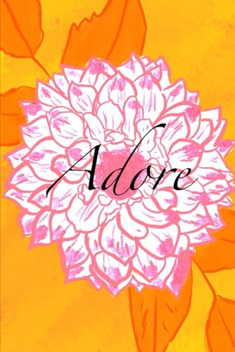 Dahlia Coral and Orange Blank Journal