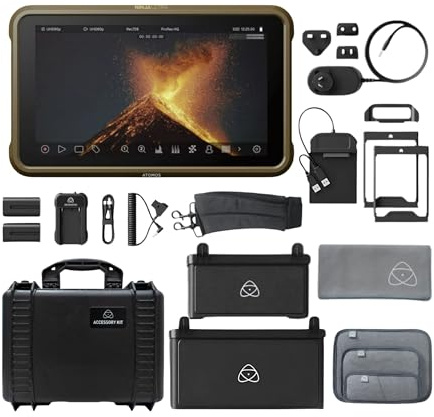 Atomos Ninja 5.2-Inch Touchscreen 1000nit HDR Monitor-Recorder for DSLR and Mirrorless Cameras Bundle with Universal Accessory Kit (2 Items)