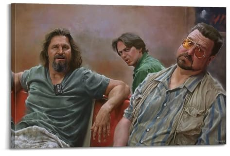 Filmposter The Big Lebowski, der Dude, Leinwand, Wandkunst, Dekor, Wohnzimmer, modern, Familienschlafzimmer, 40 x 60 cm, Rahmenstil