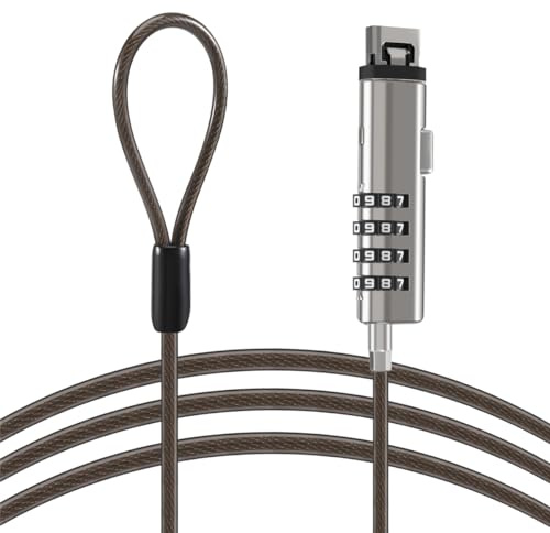 Lafeier 4 Digital Universal Lock USB Laptop Security Cable for Computer