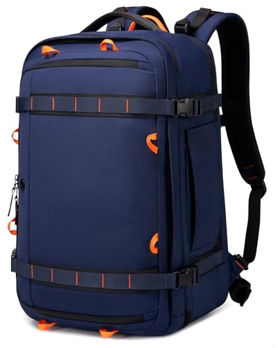 Fenree.geer Reiserucksack, Handgepäck Laptop Rucksack für 18.4 Zoll Laptop | Erweiterbar 49 L auf 59 L, Travel Backpack Damen & Herren für Flugreisen, Business, Weekender-Dunkelblau