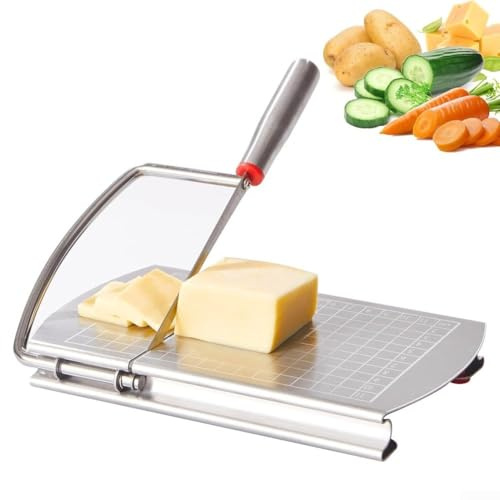 Cortador de queso de alambre de acero inoxidable, cortador y cortador de queso de acero inoxidable multiusos, para queso, mantequilla, salchichas y verduras