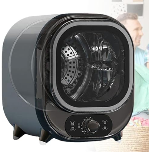 Compact Portable Tumble Dryer Condenser,with Dual Temperature Control Probe,Small Condenser Spin Dryer With 0.8kg Load Capacity,Stainless Steel Tub,for Counter Top Use for Small Spaces(A)