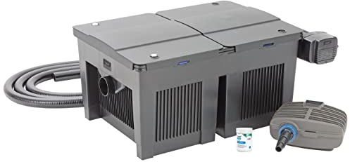 OASE 56781 Durchlauffilter BioSmart Set 24000 geeignet für Teiche bis 24 m³, Filtersystem, Filterkomplettset inkl Filtermaterial, Teichpumpe und UVC Klärer