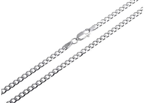 Silberketten Store Panzerkette Damen aus 925 Sterling Silber 3 mm breit I Halskette Damen in 80 cm Länge I nickelfrei allergikergeeignet I mit Geschenkverpackung I Karabinerverschluss