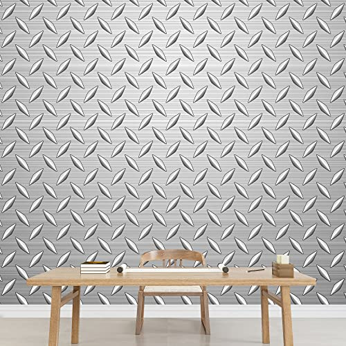 wall26 - Metal Texture Background - Removable Wall Mural | Self-Adhesive Large Wallpaper - 66x96 inches