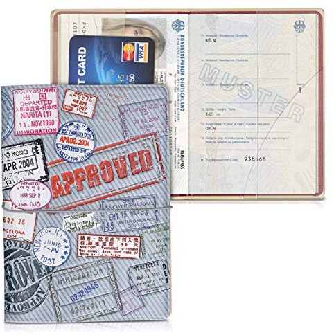 kwmobile Reisepass Kunststoff Schutzhülle - Ausweis Hülle Impfpass Schutz - Cover Reisepasshülle Ausweishülle - Approved