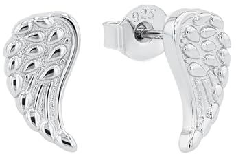 Amor Ohrstecker 925 Sterling Silber, 375 Gold Damen Ohrschmuck, Gold, Silber, mit Zirkonia, Kommt in Schmuck Geschenk Box