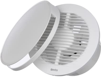 EUROPLAST Ø 150mm Leise Badlüfter, Wand-ventilatoren Abluftventilator Deckenventilator mit Kugellager - Kunststoff - Weiß