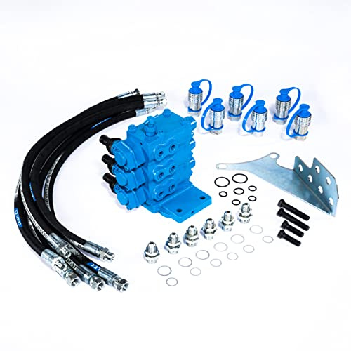 Spare Parts Holland - Dreifach Hydraulik Zusatzsteuergerät Kit für Ford Traktor 2000 3000 4000 Serie