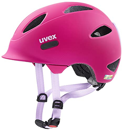 uvex OYO - Leichter Fahrradhelm für Kinder - intergierter Seitenschutz - erweiterbar mit LED-Licht - Berry - Purple matt - 50-54 cm