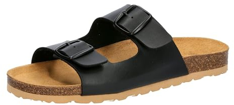 Lico Herren Bioline Man Mules Soft Pantoletten, Schwarz Helle Sohle, 42 EU