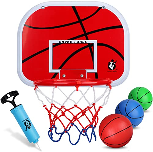 Mini Basketball Hoop for Kids Adults, Over The Door Basketball Hoop, Door Room Hoop with 3 Rubber Balls, Sport Party Favors for Boys Girls